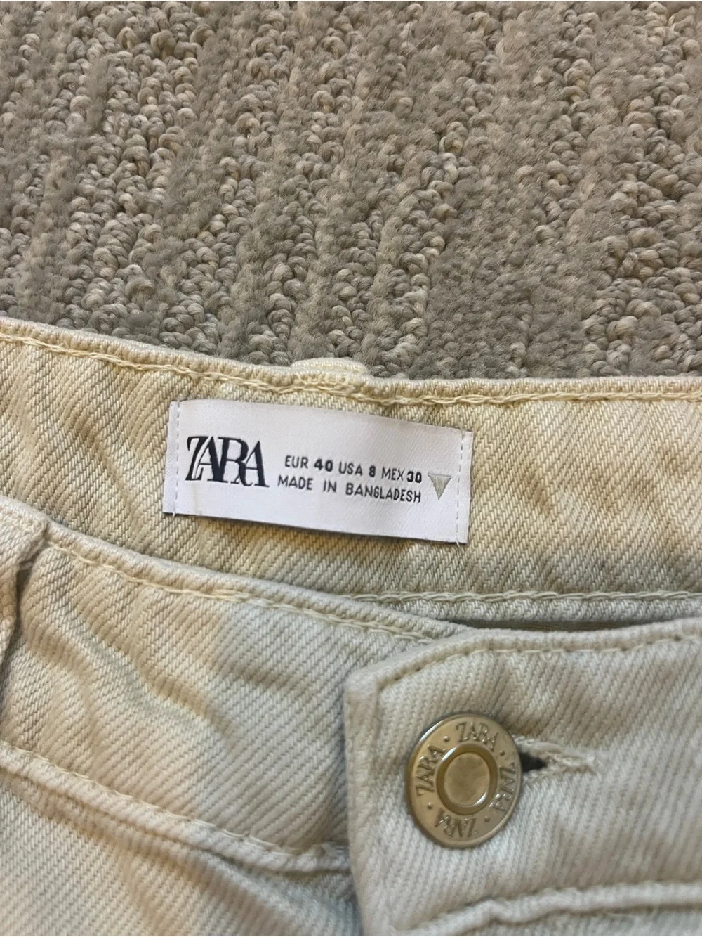 Women’s Beige Jeans - Casual Straight Fit